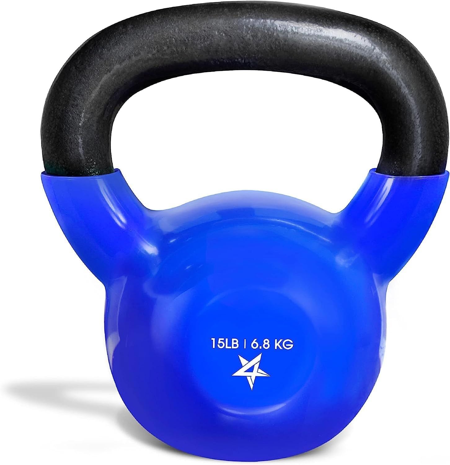 Kettlebell, 5-100 LB Vinyl Coated Cast Iron Strength Training Kettlebells for Home Gym Exercises, Fitness, Full Body Workout Equipment, Push Ups, and Grip Strength Berry Charmz