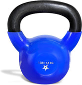 Kettlebell, 5-100 LB Vinyl Coated Cast Iron Strength Training Kettlebells for Home Gym Exercises, Fitness, Full Body Workout Equipment, Push Ups, and Grip Strength Berry Charmz