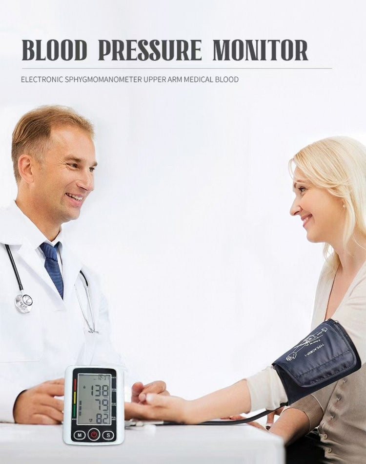 Arm High Blood Pressure Monitor Digital BP Cuff LCD Pulse Meter Voice Machine US Berry Charmz