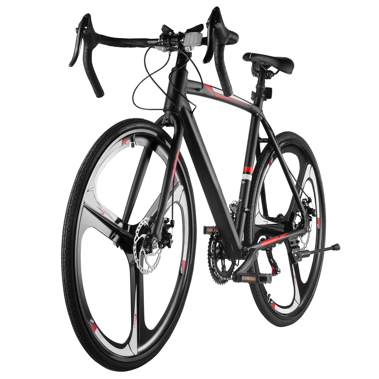 Road Bike, 700C Wheels Racing Bike, SHIMANO 14 Speeds Drivetrain City Commuter Road Bicycle, Urban Adult Sport Bike with Lightweight Aluminum Alloy Frame, Drop Bar, Disc Brake, for Men Women Berry Charmz