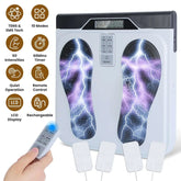 1Pc Rechargeable EMS Foot Massager for Neuropathy TENS Stimulator With 10Modes 50Intensities Remote Control For Muscle Relaxation Cramps Circulation Gift For Dad Mom Berry Charmz