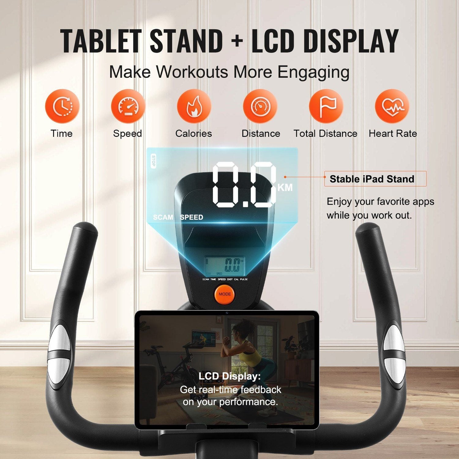 Exercise Bike, Adjustable Magnetic Resistance Stationary Bike, Indoor Cycling Bike for Home Cardio, Workout Bike with Silent Belt Drive, Comfortable Seat Cushion, LCD Monitor, and Heavy Flywheel Berry Charmz