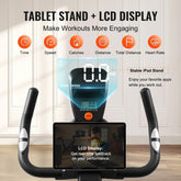 Exercise Bike, Adjustable Magnetic Resistance Stationary Bike, Indoor Cycling Bike for Home Cardio, Workout Bike with Silent Belt Drive, Comfortable Seat Cushion, LCD Monitor, and Heavy Flywheel Berry Charmz
