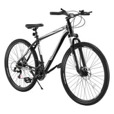 Mountain Bike, 29 inch MTB Bicycle with Front Suspension, 21 Speeds SHIMANO Twist Shifting, Comfort Saddle, Dual Disc Brakes, Aluminum Alloy Frame, Adult Sport Cycling Bicycle Trail Snow Berry Charmz