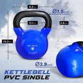 Kettlebell, 5-100 LB Vinyl Coated Cast Iron Strength Training Kettlebells for Home Gym Exercises, Fitness, Full Body Workout Equipment, Push Ups, and Grip Strength Berry Charmz