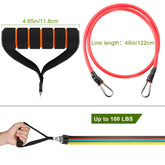 11Pcs Resistance Bands Set Fitness Workout Tubes Exercise Tube Bands Up to 100lbs Berry Charmz