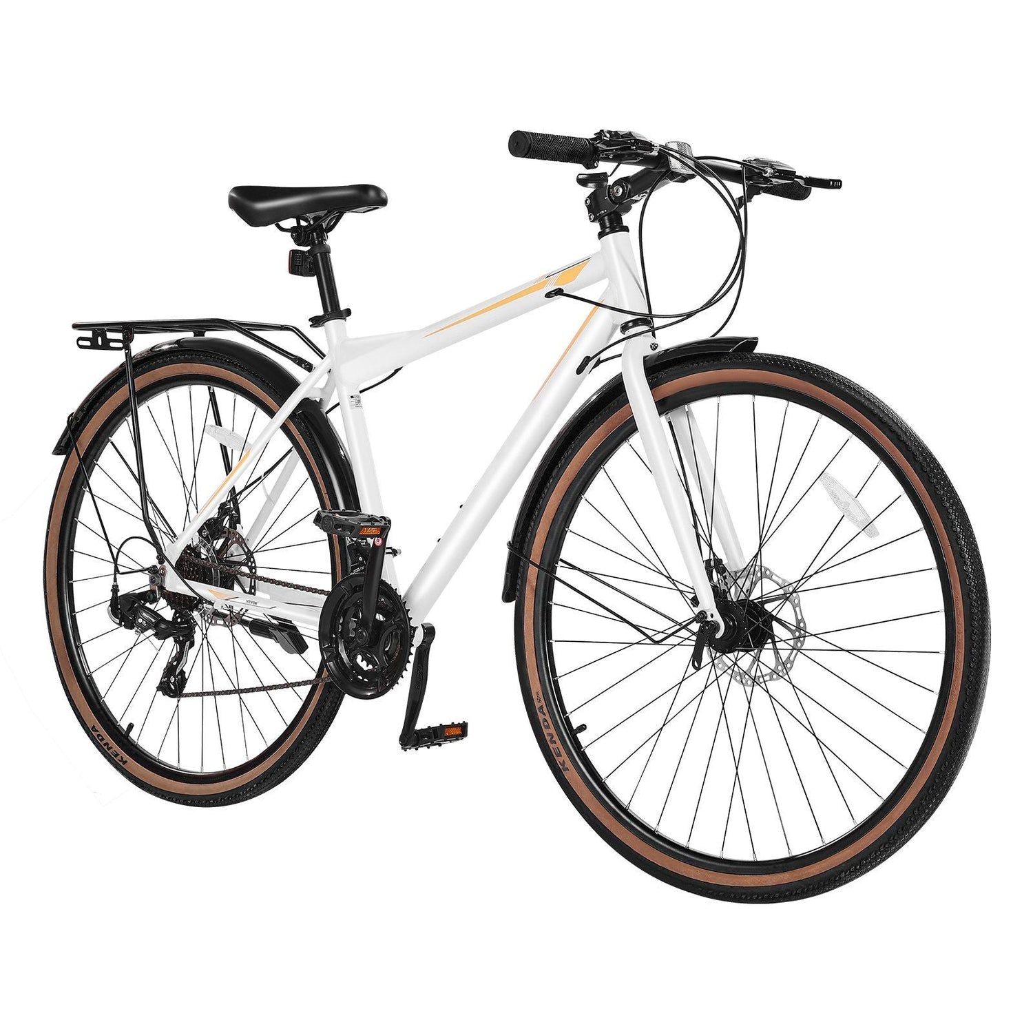 Hybrid Bike, Lightweight Aluminum Frame Bike, 700c Wheel Men Women Hybrid Bicycle, Step-Over Adult Urban City Commuter Bikes, with 24-Speed Shimano Drivetrain, Alloy Adjustable Stem, Dual Brakes Berry Charmz