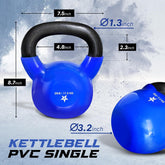 Kettlebell, 5-100 LB Vinyl Coated Cast Iron Strength Training Kettlebells for Home Gym Exercises, Fitness, Full Body Workout Equipment, Push Ups, and Grip Strength Berry Charmz
