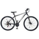 Mountain Bike, 29 inch MTB Bicycle with Front Suspension, 21 Speeds SHIMANO Twist Shifting, Comfort Saddle, Dual Disc Brakes, Aluminum Alloy Frame, Adult Sport Cycling Bicycle Trail Snow Berry Charmz