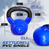 Kettlebell, 5-100 LB Vinyl Coated Cast Iron Strength Training Kettlebells for Home Gym Exercises, Fitness, Full Body Workout Equipment, Push Ups, and Grip Strength Berry Charmz