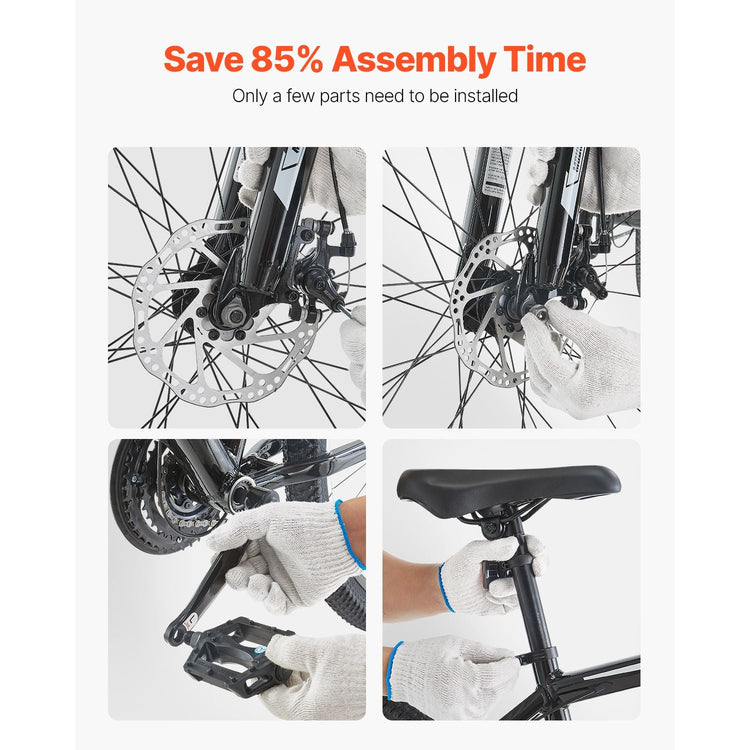 Mountain Bike, 29 inch MTB Bicycle with Front Suspension, 21 Speeds SHIMANO Twist Shifting, Comfort Saddle, Dual Disc Brakes, Aluminum Alloy Frame, Adult Sport Cycling Bicycle Trail Snow Berry Charmz