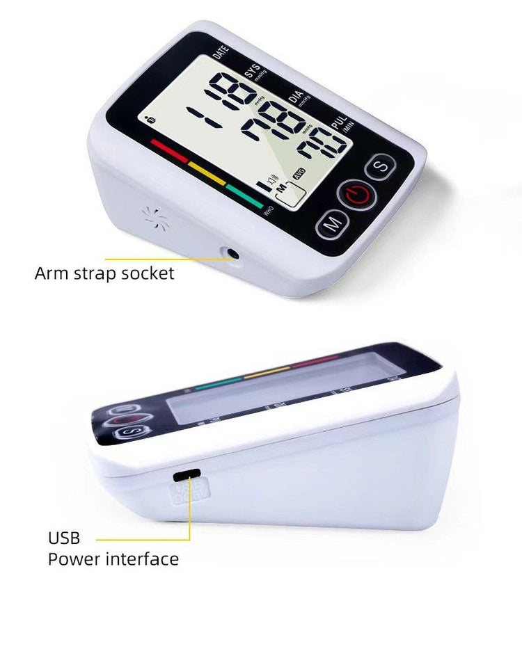 Arm High Blood Pressure Monitor Digital BP Cuff LCD Pulse Meter Voice Machine US Berry Charmz