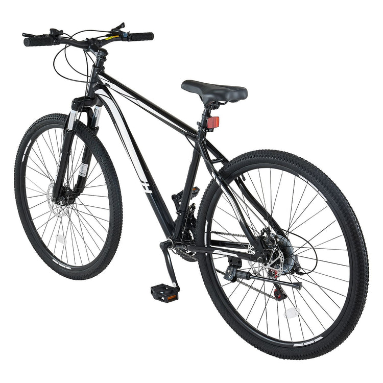 Mountain Bike, 29 inch MTB Bicycle with Front Suspension, 21 Speeds SHIMANO Twist Shifting, Comfort Saddle, Dual Disc Brakes, Aluminum Alloy Frame, Adult Sport Cycling Bicycle Trail Snow Berry Charmz