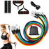 11Pcs Resistance Bands Set Fitness Workout Tubes Exercise Tube Bands Up to 100lbs Berry Charmz