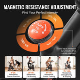 Exercise Bike, Adjustable Magnetic Resistance Stationary Bike, Indoor Cycling Bike for Home Cardio, Workout Bike with Silent Belt Drive, Comfortable Seat Cushion, LCD Monitor, and Heavy Flywheel Berry Charmz
