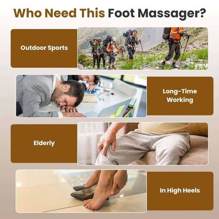 1Pc Rechargeable EMS Foot Massager for Neuropathy TENS Stimulator With 10Modes 50Intensities Remote Control For Muscle Relaxation Cramps Circulation Gift For Dad Mom Berry Charmz