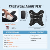 Weighted Vest, 20 lbs Weight Vest with Reflective Stripe, Adjustable Buckle Body Weight Vest for Men Women, Workout Equipment for Strength Training, Running, Jogging, Fitness, and Weight Loss Berry Charmz
