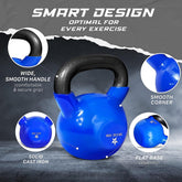 Kettlebell, 5-100 LB Vinyl Coated Cast Iron Strength Training Kettlebells for Home Gym Exercises, Fitness, Full Body Workout Equipment, Push Ups, and Grip Strength Berry Charmz