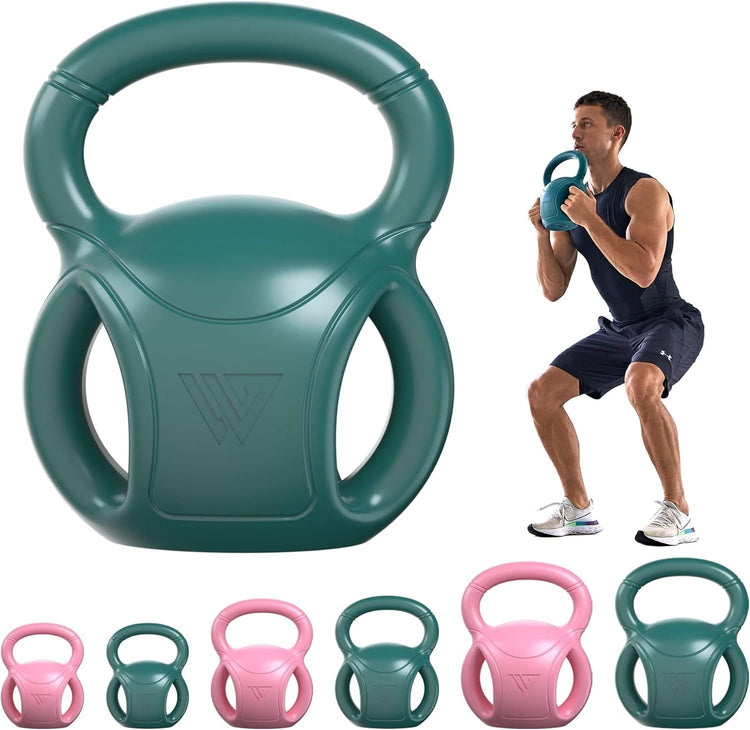 3 Handle Kettlebells Weight - Weight for Women Options 5, 10, 15 and 20 LB for Russian Twists AB Exercise, Weightlifting and Core Fitness Exercise Home Gym [Single in Sold] Berry Charmz