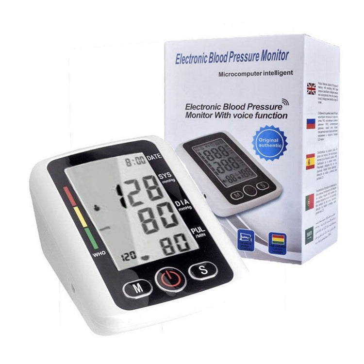 Arm High Blood Pressure Monitor Digital BP Cuff LCD Pulse Meter Voice Machine US Berry Charmz