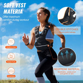 Adjustable Weighted Vest, 20-32lb Weight Vest with 6 Ironsand Weights and Reflective Stripe, Body Weight Vest Exercise Set for Men Women, Workout Equipment for Strength Training Running Jogging Berry Charmz