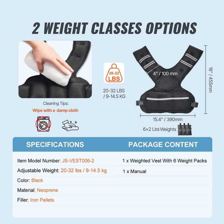 Adjustable Weighted Vest, 20-32lb Weight Vest with 6 Ironsand Weights and Reflective Stripe, Body Weight Vest Exercise Set for Men Women, Workout Equipment for Strength Training Running Jogging Berry Charmz