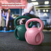 3 Handle Kettlebells Weight - Weight for Women Options 5, 10, 15 and 20 LB for Russian Twists AB Exercise, Weightlifting and Core Fitness Exercise Home Gym [Single in Sold] Berry Charmz