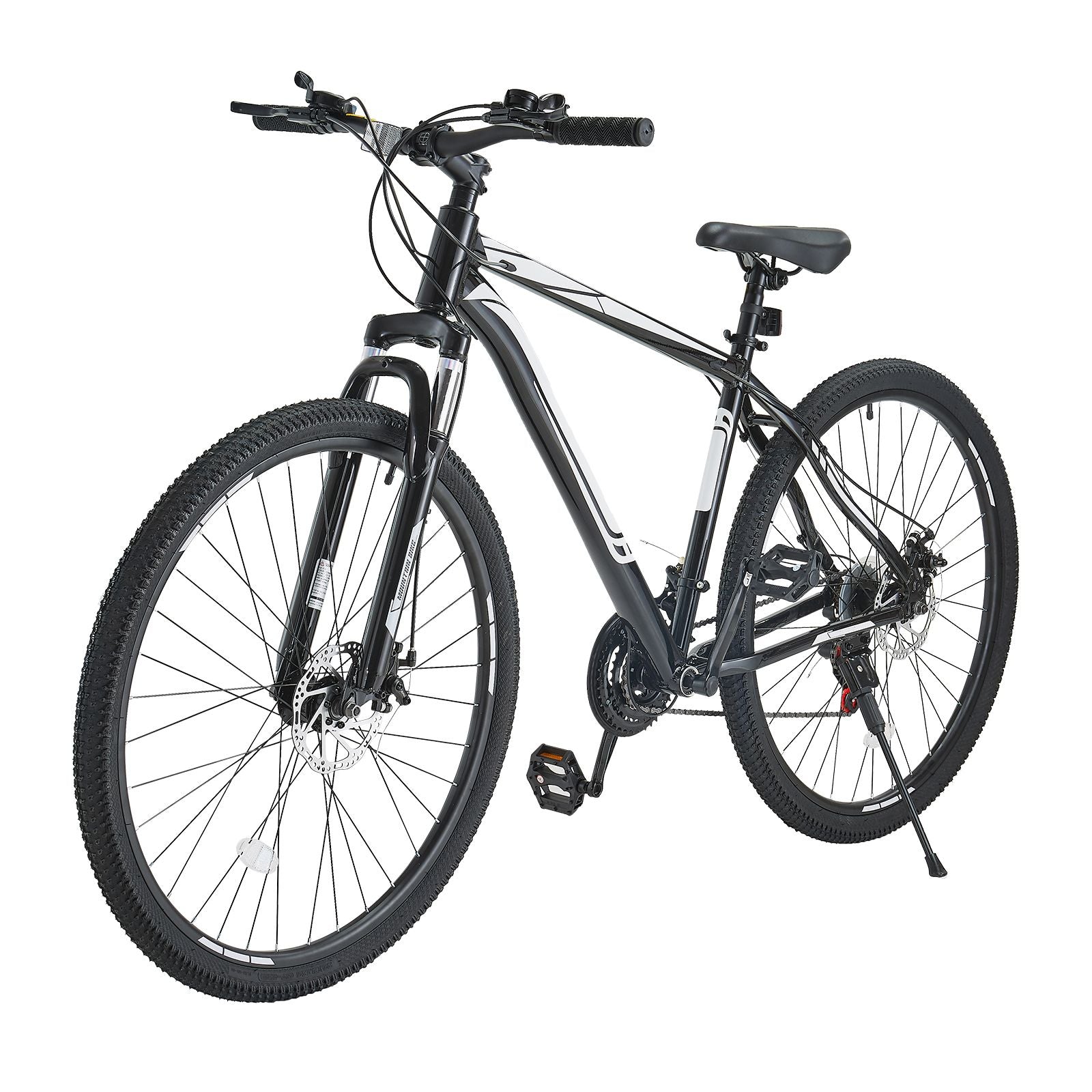 Mountain Bike, 29 inch MTB Bicycle with Front Suspension, 21 Speeds SHIMANO Twist Shifting, Comfort Saddle, Dual Disc Brakes, Aluminum Alloy Frame, Adult Sport Cycling Bicycle Trail Snow Berry Charmz