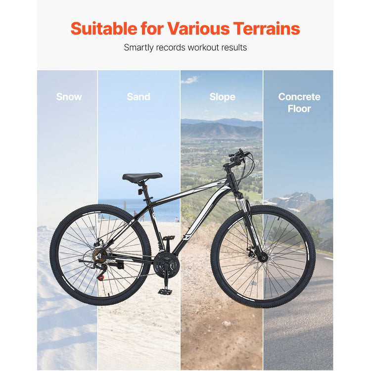 Mountain Bike, 29 inch MTB Bicycle with Front Suspension, 21 Speeds SHIMANO Twist Shifting, Comfort Saddle, Dual Disc Brakes, Aluminum Alloy Frame, Adult Sport Cycling Bicycle Trail Snow Berry Charmz