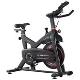 Exercise Bike, Adjustable Magnetic Resistance Stationary Bike, Indoor Cycling Bike for Home Cardio, Workout Bike with Silent Belt Drive, Comfortable Seat Cushion, LCD Monitor, and Heavy Flywheel Berry Charmz