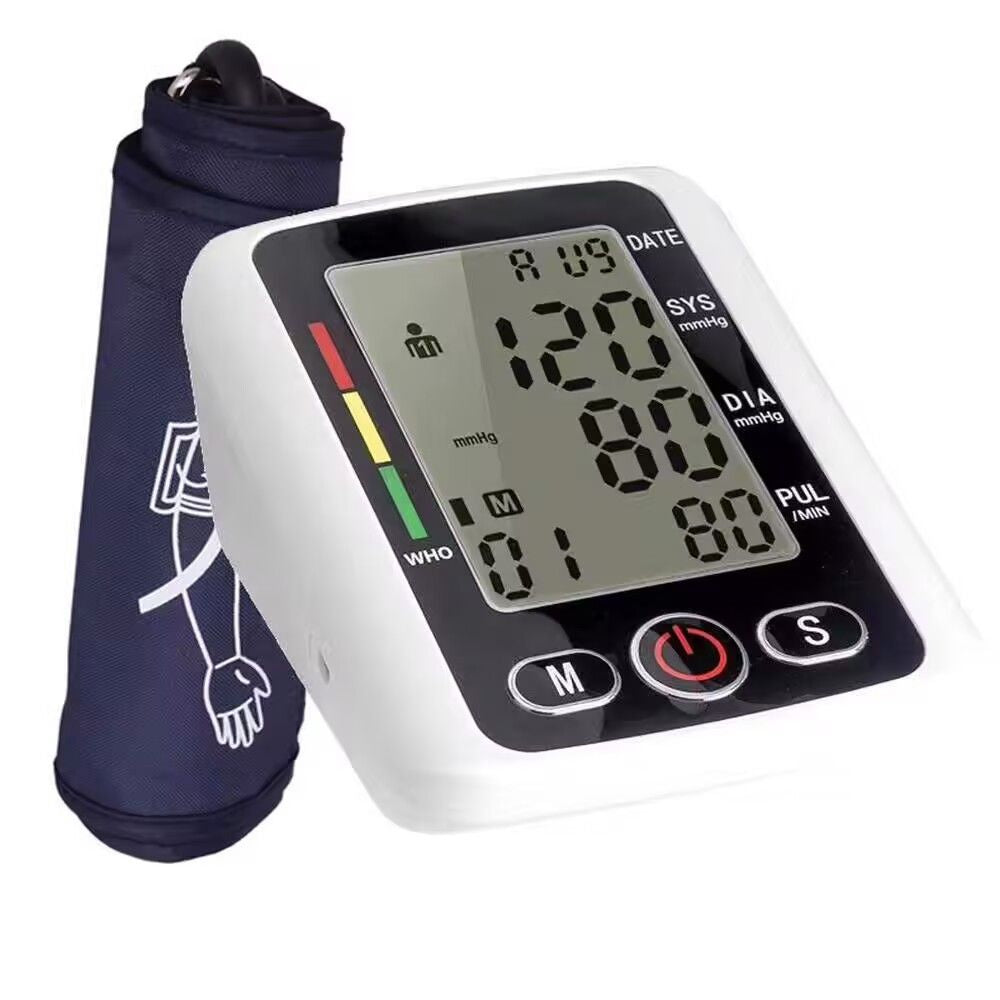 Arm High Blood Pressure Monitor Digital BP Cuff LCD Pulse Meter Voice Machine US Berry Charmz