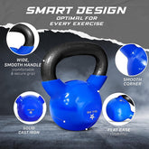 Kettlebell, 5-100 LB Vinyl Coated Cast Iron Strength Training Kettlebells for Home Gym Exercises, Fitness, Full Body Workout Equipment, Push Ups, and Grip Strength Berry Charmz