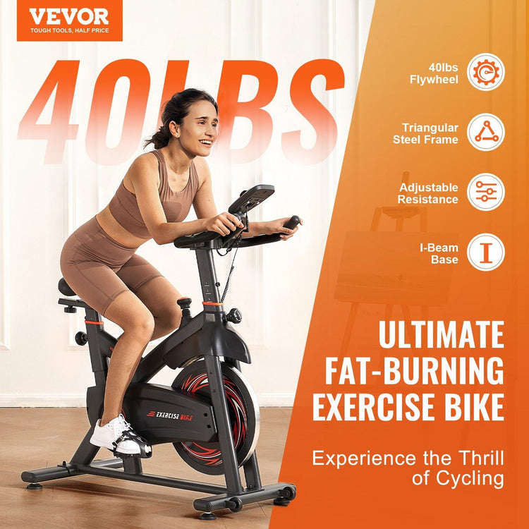 Exercise Bike, Adjustable Magnetic Resistance Stationary Bike, Indoor Cycling Bike for Home Cardio, Workout Bike with Silent Belt Drive, Comfortable Seat Cushion, LCD Monitor, and Heavy Flywheel Berry Charmz