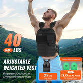 Weighted Vest, 40lb Weight Vest, Adjustable Body Weight Jacket for Men Women, Workout Equipment for Strength and Endurance Training, Running, Jogging, Walking, Fitness, and Weight Loss Berry Charmz
