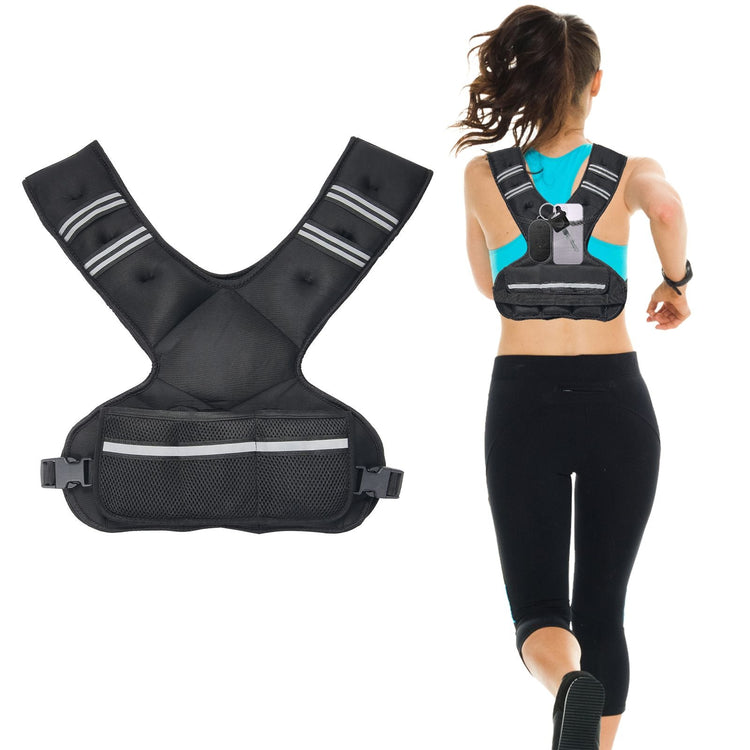 Adjustable Weighted Vest, 20-32lb Weight Vest with 6 Ironsand Weights and Reflective Stripe, Body Weight Vest Exercise Set for Men Women, Workout Equipment for Strength Training Running Jogging Berry Charmz