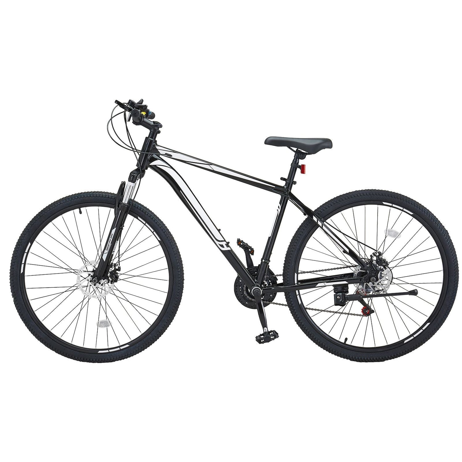 Mountain Bike, 29 inch MTB Bicycle with Front Suspension, 21 Speeds SHIMANO Twist Shifting, Comfort Saddle, Dual Disc Brakes, Aluminum Alloy Frame, Adult Sport Cycling Bicycle Trail Snow Berry Charmz