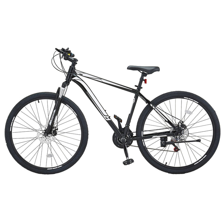 Mountain Bike, 29 inch MTB Bicycle with Front Suspension, 21 Speeds SHIMANO Twist Shifting, Comfort Saddle, Dual Disc Brakes, Aluminum Alloy Frame, Adult Sport Cycling Bicycle Trail Snow Berry Charmz