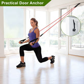 11Pcs Resistance Bands Set Fitness Workout Tubes Exercise Tube Bands Up to 100lbs Berry Charmz