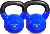Kettlebell, 5-100 LB Vinyl Coated Cast Iron Strength Training Kettlebells for Home Gym Exercises, Fitness, Full Body Workout Equipment, Push Ups, and Grip Strength Berry Charmz