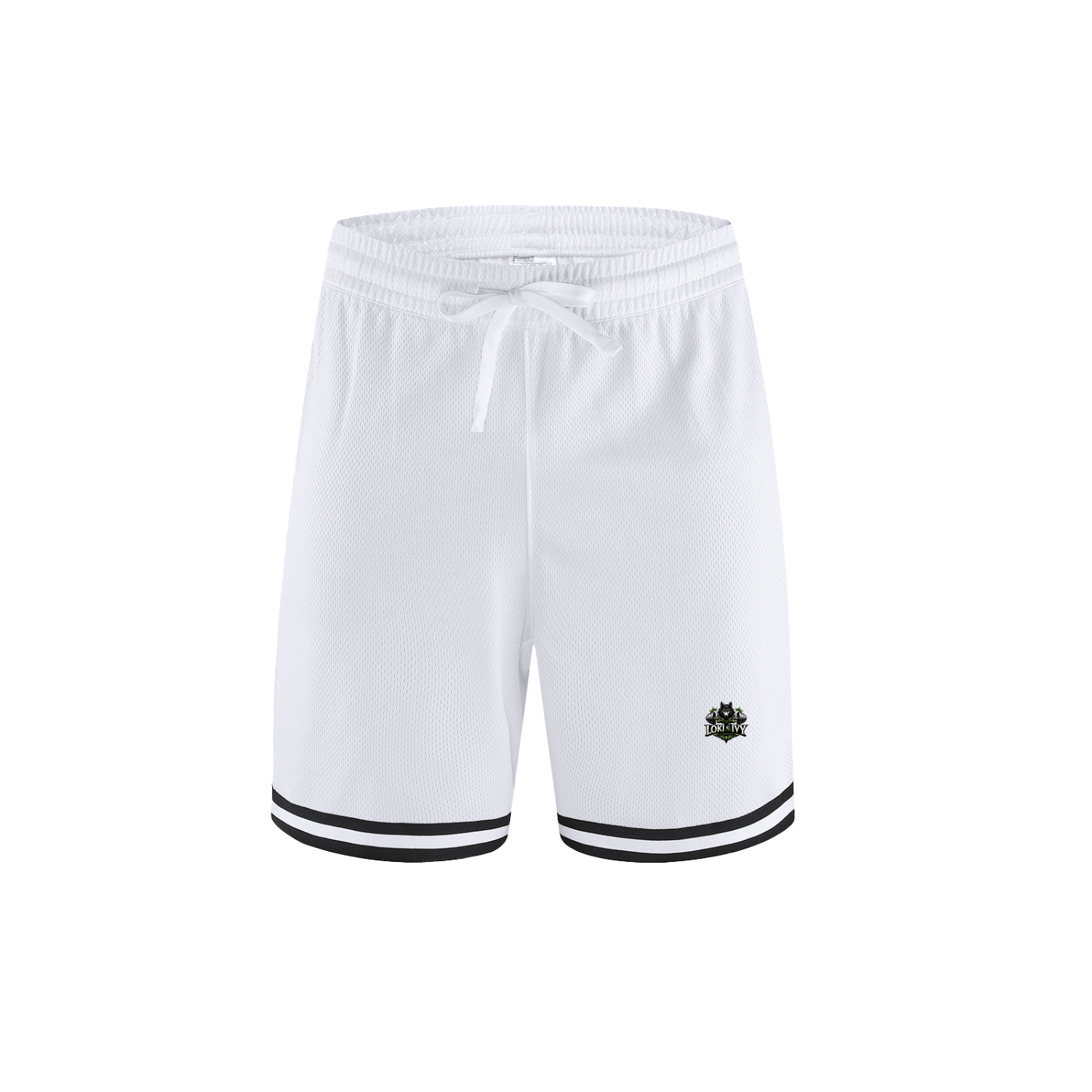 Loki & Ivy Classic Stripe Trim Basketball Shorts THRIXINE