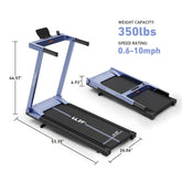 DeerRun All-New 2026 A1 Pro Move+  6% Incline Foldable Treadmill——Upgraded Chip & NFC Support | 350Lbs, 10mph Blue DeerRun®