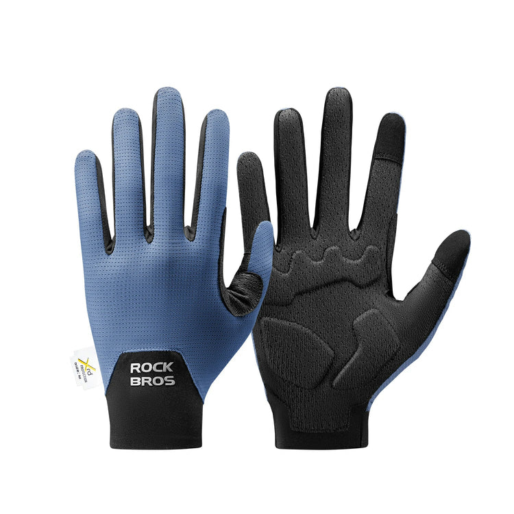 Full Finger Bike Gloves Breathable Touch screen with PORON® XRD Cushioning ROCKBROS-US