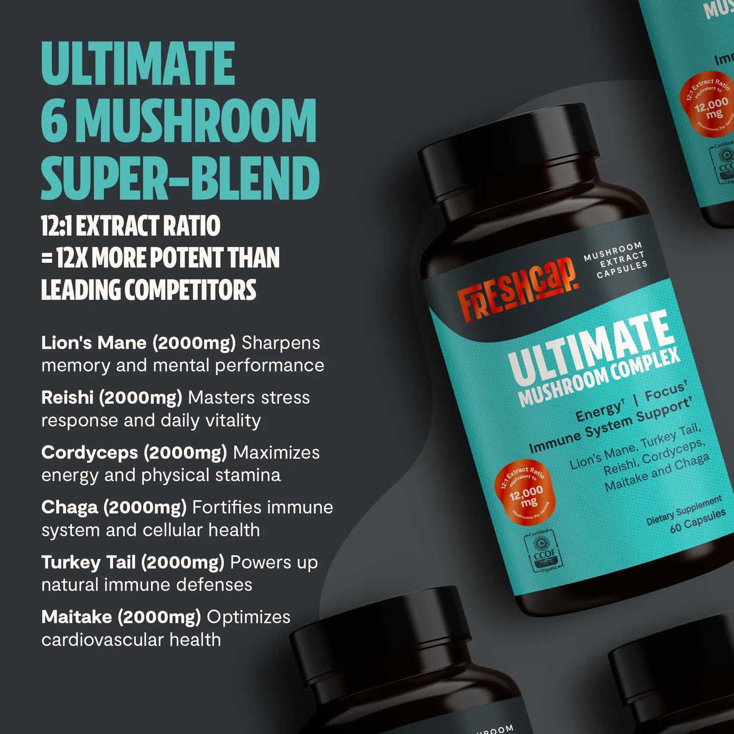 Ultimate Mushroom Complex Capsules FreshCap Mushrooms