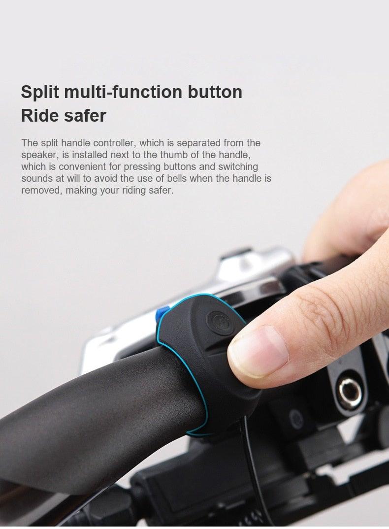 High Bicycle Electric Bell Invisible Waterproof Bike Horn For Scooter USB Charging Riding Equipment Accessory Electric Bike Horn  Cycling Bicycle Scooter Horn With Rechargeable Battery Stevvex
