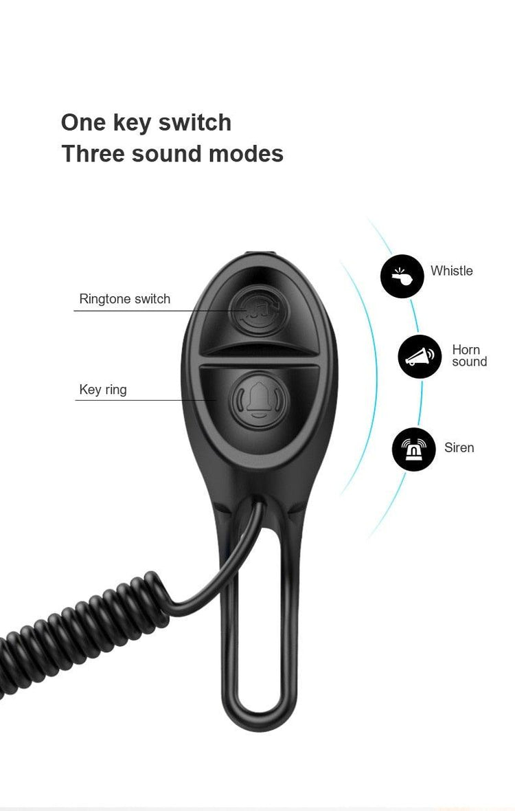 High Bicycle Electric Bell Invisible Waterproof Bike Horn For Scooter USB Charging Riding Equipment Accessory Electric Bike Horn  Cycling Bicycle Scooter Horn With Rechargeable Battery Stevvex