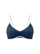 Loki & Ivy Color Block Ruched V-Neck Sports Bra THRIXINE