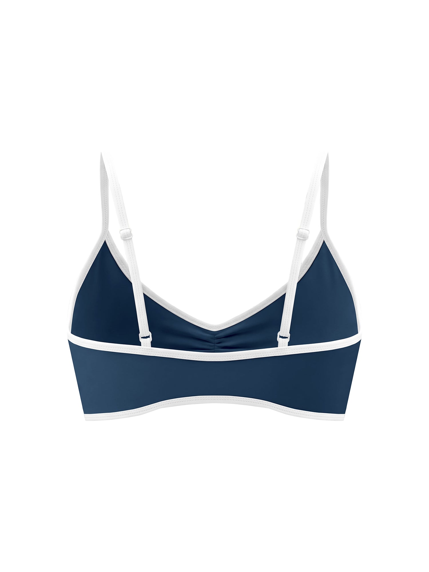 Loki & Ivy Color Block Ruched V-Neck Sports Bra THRIXINE