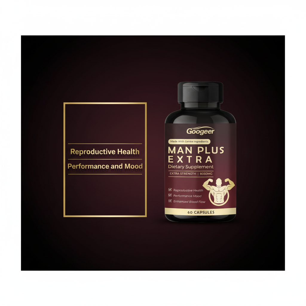 Man Plus Extra Strength 8050mg 2 Pack | 120 Capsules | Reproductive Health Performance and Blood Flow | Exp 2028 Roksy
