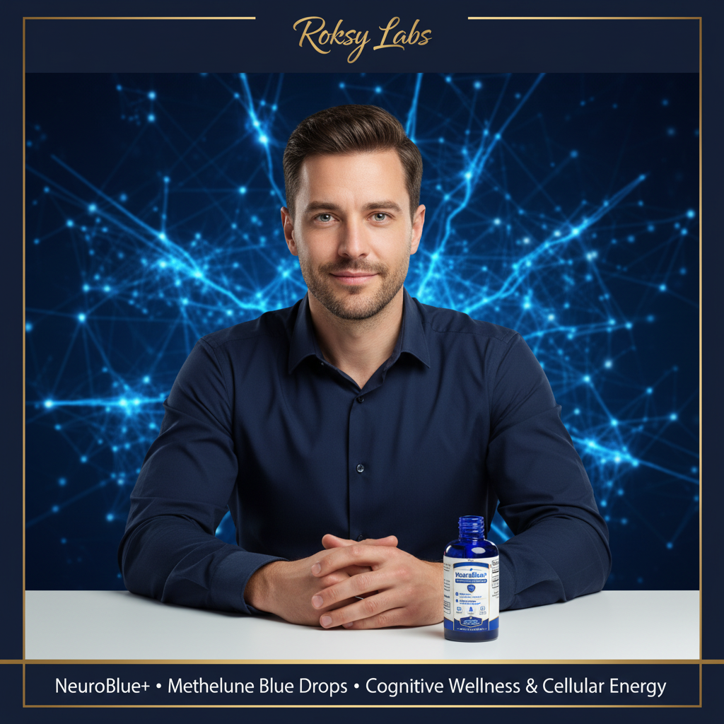 Methylene Blue Drops | NeuroBlue+ Nootropic Liquid for Cognitive Wellness & Cellular Energy | 2 fl oz Roksy