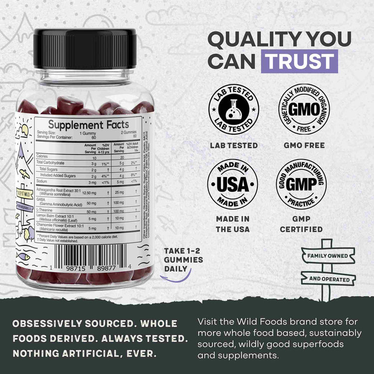 Wild Kids Calm Gummies – Relaxation & Sleep Support Wild Foods